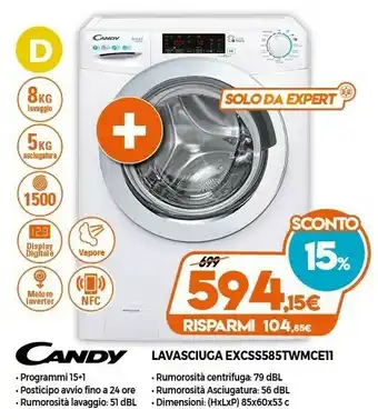 Expert Candy EXCSS585TWMCE11 offerta