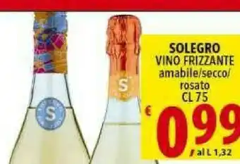 Gros Solegro Vino Frizzante Amabile offerta