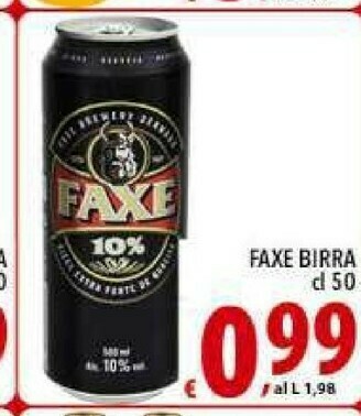 Gros Faxe Birra Extra Forte Di Qualità 500 G(ml) offerta