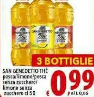 Gros San Benedetto Thè Zero Zucchero Limone 500 G(ml) offerta