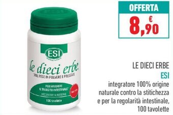 Conad Esi Le Dieci Erbe 100 tavolette offerta