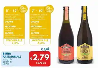 MD Discount Birra Artigianale strong ale golden ale ml 750 offerta