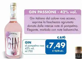 MD Discount Gin al pompelmo rosa 42% vol. ml 700 offerta
