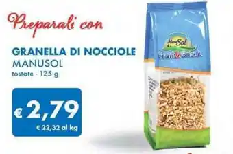 MD Discount Manusol Granella di Nocciole tostate 125 g offerta