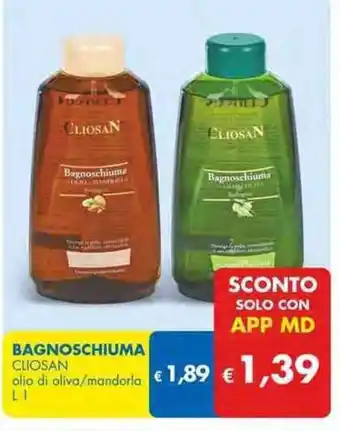 MD Discount Cliosan Bagnoschiuma olio di oliva/mandorla L 1 offerta