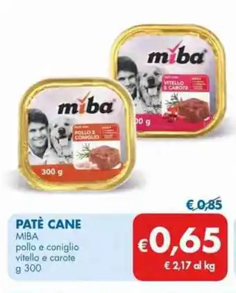 MD Discount Miba Patè Cane pollo e coniglio vitello e carote g 300 offerta
