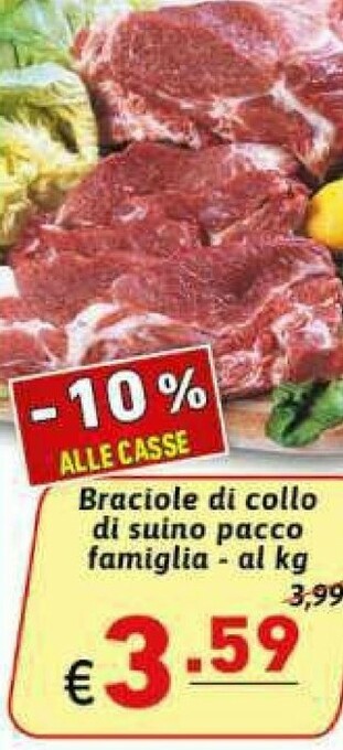 Ipercarni Braciole Di Collo Di Suino Pacco Famiglia offerta