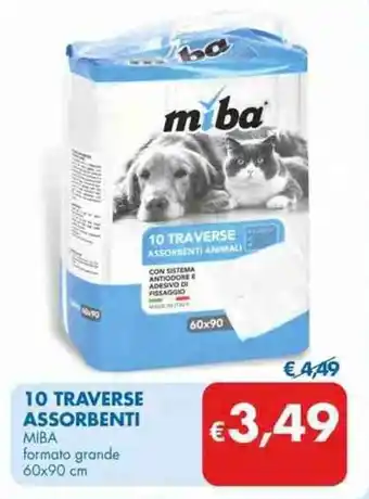 MD Discount Miba 10 Traverse Assorbenti formato grande 60x90 cm offerta
