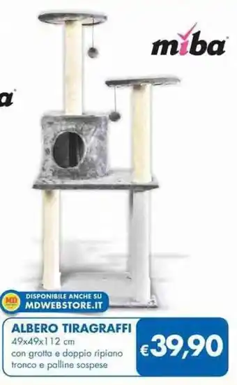 MD Discount Miba Albero Tiragraffi 49x49x112 cm offerta