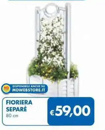Fioriera Separè 80 cm