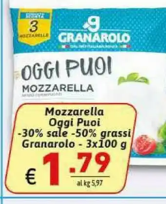 Ipercarni Granarolo Mozzarella offerta