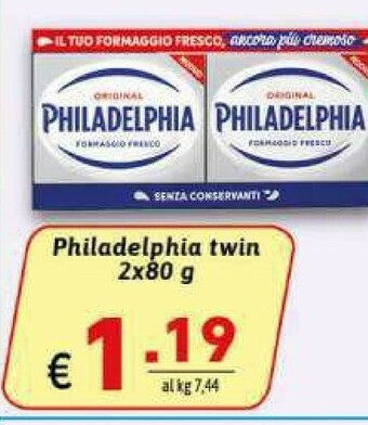 Ipercarni Philadelphia Formaggio spalmabile offerta