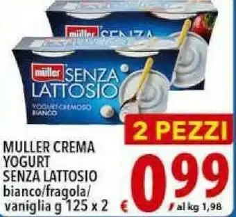 Iper Triscount Muller Müller - Yogurt Cremoso Bianco Senza Lattosio 250 G(ml) offerta