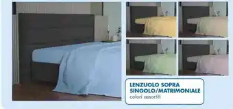 Lenzuolo Sopra Singolo/Matrimoniale colori assortiti