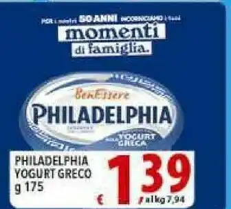 Iper Triscount Mondelez - Philadelphia Formaggio Fresco Benessere 175 G(ml) offerta