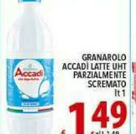 Iper Triscount Granarolo Latte UHT Parzialmente Scremato A Lunga Conservazione 1000 G(ml) offerta