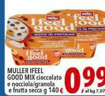 Iper Triscount Muller Ifeel Good Mix Cioccolato E Nocciola offerta