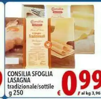 Iper Triscount Consilia Sfoglia Lasagna Tradizionale 250 G offerta