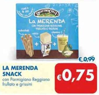 MD Discount La Merenda Snack con Parmigiano Reggiano frullato e grissini offerta
