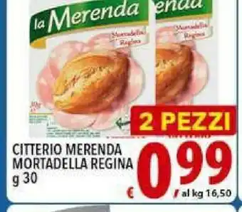 Iper Triscount Citterio Mortadella Regina 30 G(ml) offerta