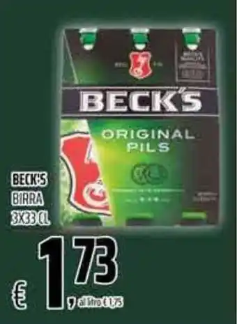 Coop Beck's Birra 3x33 cl offerta