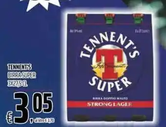 Coop Tennent's Birra Super 3x27,5 cl offerta