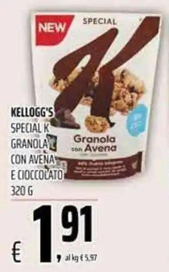 Coop Kellogg's Special K Granola con Avena e Cioccolato 320 g offerta