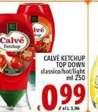 Iper Triscount Calvè Ketchup Nature 250 G(ml) offerta