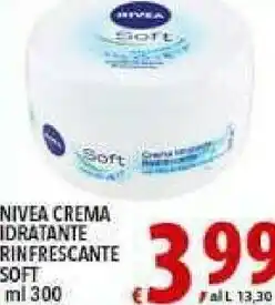 Iper Triscount NIVEA Soft Crema Per Il Corpo 300 G 300 Ml offerta