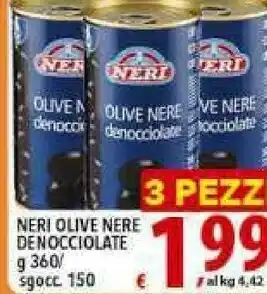 Iper Triscount Neri Olive Nere Denocciolate 150 G(ml) offerta