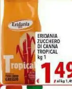 Iper Triscount Eridania Tropical Zucchero Grezzo Di Pura Canna offerta