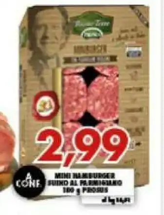 Gros Mini Hamburger Suino Al Parmigiano offerta