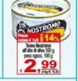 Gros Nostromo Tonno All'Olio Di Oliva offerta
