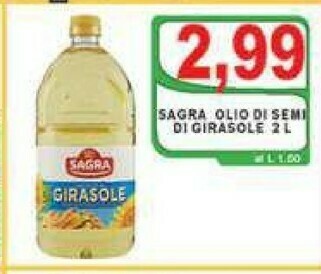 Gros Sagra Olio Di Semi Di Girasole 2000 G(ml) offerta