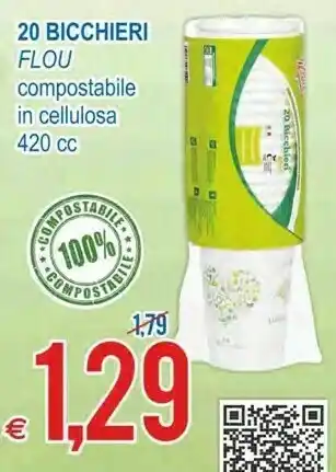 MD Discount Flou 20 Bicchieri offerta