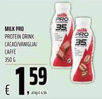 Coop Milk Pro Protein Drink Cacao/Vaniglia/Caffè 350 g offerta