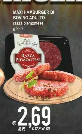 MD Discount Ambrosini Maxi Hambrger Di Bovino Adulto Razza Piemontese offerta