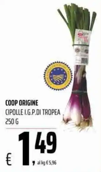 Coop Coop Origine Cipolle I.G.P. di Tropea 250 g offerta