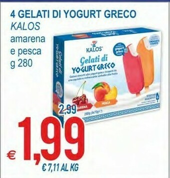 MD Discount Kalos 4 Gelati Di Yogurt Greco offerta