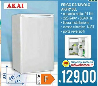MD Discount Akai Frigoriferi offerta