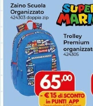 Orizzonte Zaino Scuola Organizzato offerta