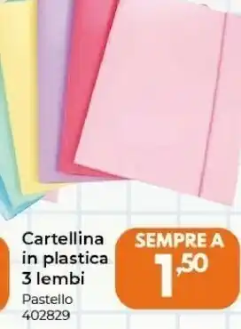 Cartellina In Plastica 3 Lembi