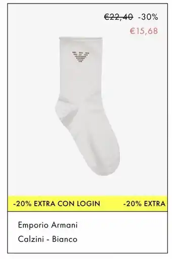 La Rinascente Calzini armani offerta