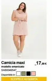 Terranova Camicia Maxi Modello Smanicato offerta
