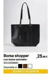 Terranova Borsa Shopper Con Trama Animalior offerta