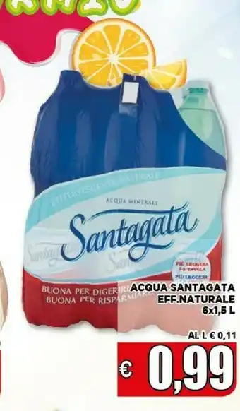 Vivo Supermercati Santagata Acqua Eff.naturale offerta