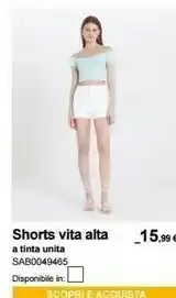 Terranova Shorts Vita Alta offerta
