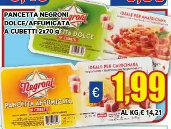 Vivo Supermercati Negroni Pancetta Affumicata A Cubetti offerta