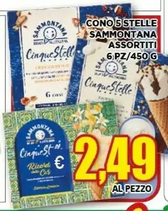 Vivo Supermercati Sammontana Cono Al Cioccolato E Al Latte Fondente 5 Stelle 450 G(ml) offerta