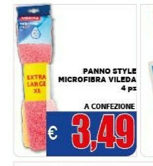 Vivo Supermercati Vileda Panno Style Microfibra 4 Pz offerta